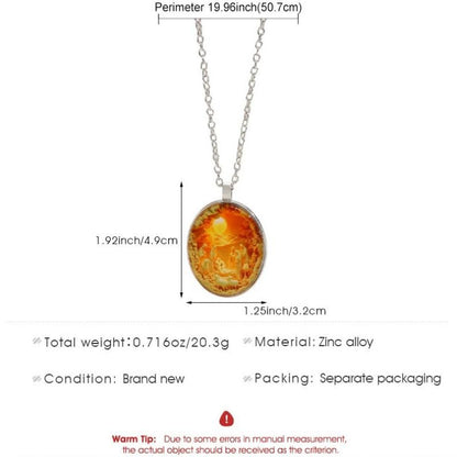 3 pieces Exquisite jewelry gift set -2piece Rhinestone Heart Link Bracelet Gold and rose gold and Nativity Scene Glass Pendant Necklace Set - Alloy and Zinc Alloy Construction, 19cm Bracelet with Sparkling Crystals, Oval Religious Pendant on Chain, Christ