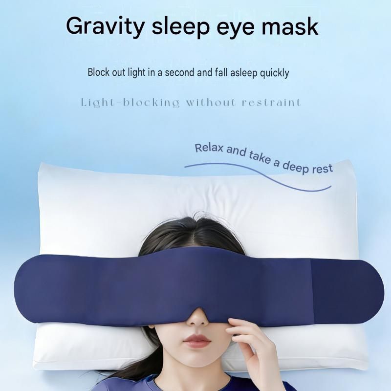 Home and Travel Sleep Aid Bundle - White Dual Mode CES Microcurrent Sleep Aid  Device and Blue Gravity Eye Mask, USB Rechargeable Handheld and Ear Clip Unit, 72cm Light Blocking Polyester Cover for Deep Rest and Travel