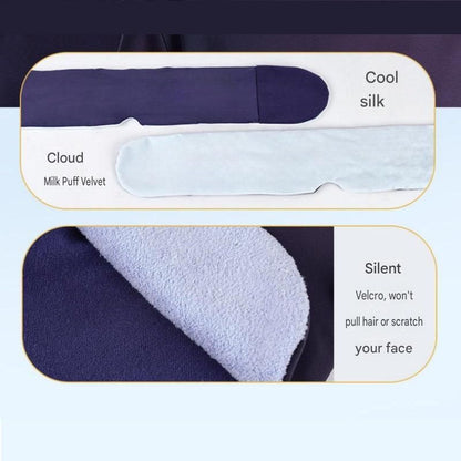 Home and Travel Sleep Aid Bundle - White Dual Mode CES Microcurrent Sleep Aid  Device and Blue Gravity Eye Mask, USB Rechargeable Handheld and Ear Clip Unit, 72cm Light Blocking Polyester Cover for Deep Rest and Travel