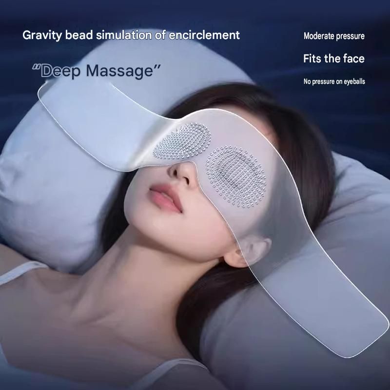 Home and Travel Sleep Aid Bundle - White Dual Mode CES Microcurrent Sleep Aid  Device and Pink Gravity Eye Mask, USB Rechargeable Handheld and Ear Clip Unit, 72cm Light Blocking Polyester Cover for Deep Rest and Travel