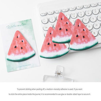 3 Packs Avocado Design Fruit Shaped Sticky Notes - Cute Memo Pads for Journaling Office School - Reusable Adhesive Labels Gift Ready