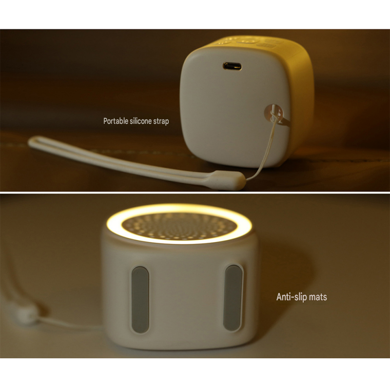 Soft Sleep Aid combination - White Noise Machine with 7-Colour Night Light and Blue Spandex Eye Mask, Portable Sound  and Complete shading environment for Better Rest