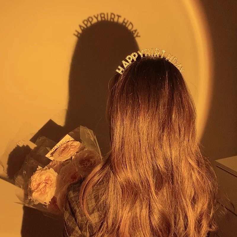 Silver Happy Birthday Rhinestone Headband - Alloy Party Hair Accessory with Sparkling Letters, Lightweight Design for Celebrations and Photo Props