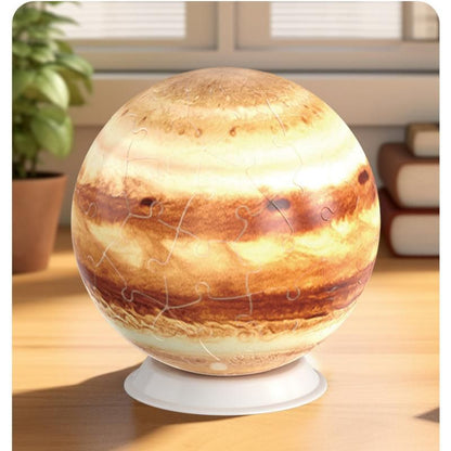 60 Piece 3D Jupiter Puzzle Ball - PVC Sphere Model , Educational Space Toy and Desktop Decor for  Student