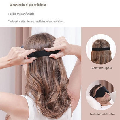 Pink 3D Contoured Sleep Eye Mask - 360 Degree Blackout Blindfold with Adjustable Strap and Nose Wing Design for Side Sleepers, Travel and Nap