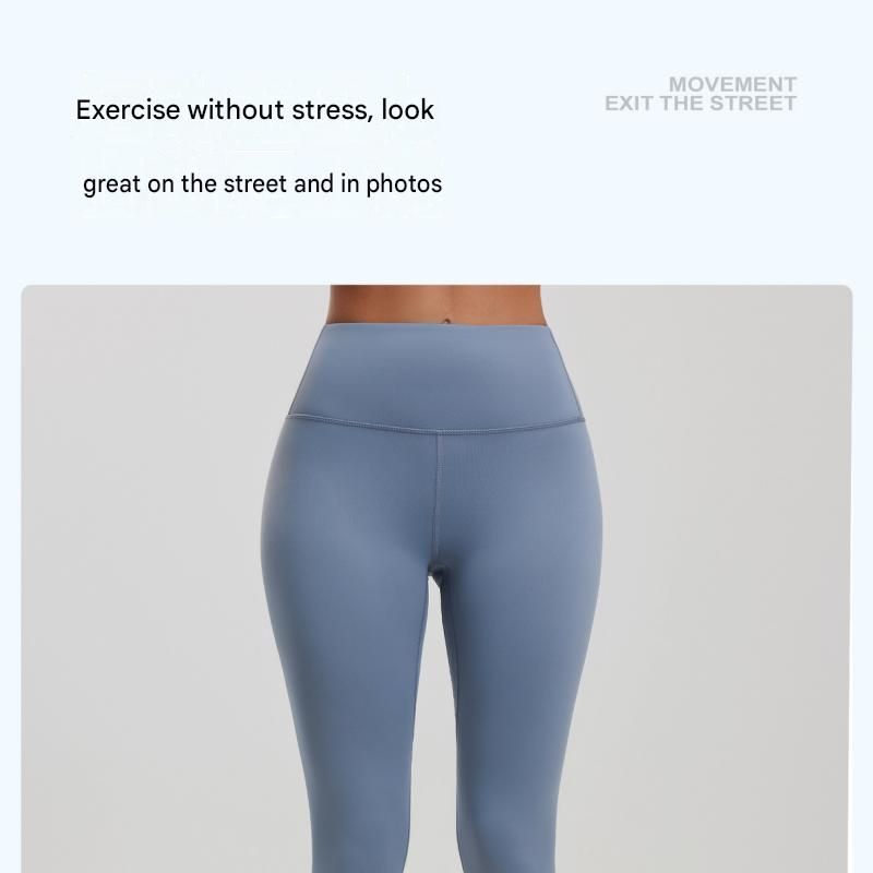 Grey M Size Women's High Waist 3/4 Yoga Leggings - Peach Hip Lift Design, Breathable Stretch Fabric for Gym Running and Daily Wear