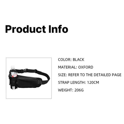 Winter Fitness Bundle - Blue XL size Women's High Waist 3/4 Yoga Leggings with Peach Hip Lift and Black Waterproof Sports Waist Bag with Bottle Holder for Running Gym and Outdoor Activities