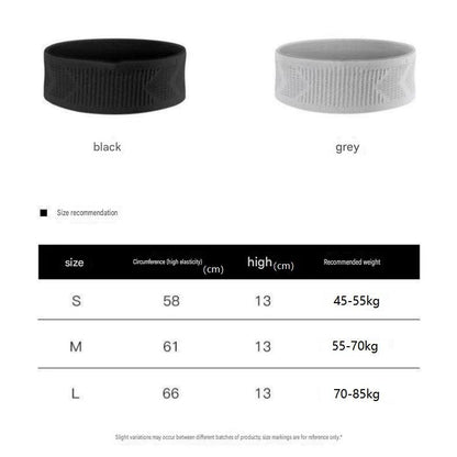 Grey L Size Running Waist Belt - High Stretch Spandex Nylon Blend, 360-Degree Storage Pocket, Breathable Mesh Design for Running and Gym Use