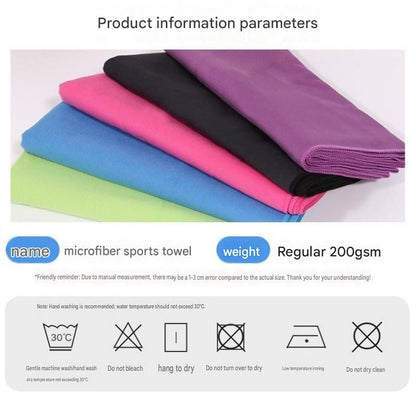 2 Piece Light Blue Microfiber Sports Towel Set -  152*76cm and 80*40cm Quick Dry Gym Towels, Ultra Absorbent Sweat Towel for Fitness Running Swimming, Lightweight Travel Friendly