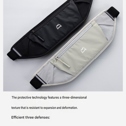 Dry and Breathable Sports combination-Blue Running Waist Belt and Blue 152*76cm and 80*40cm Microfiber Sports Towel Set - Waterproof Nylon Belt with Reflective Strips, Quick Dry Gym Towels for Fitness Running Swimming