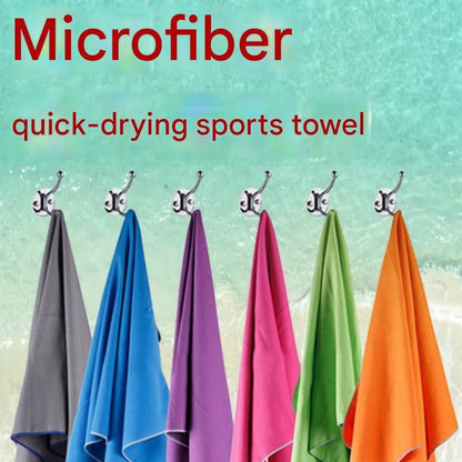 Dry and Breathable Sports combination-Blue Running Waist Belt and Blue 152*76cm and 80*40cm Microfiber Sports Towel Set - Waterproof Nylon Belt with Reflective Strips, Quick Dry Gym Towels for Fitness Running Swimming