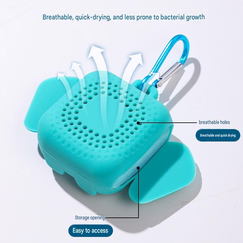 Purple Portable Quick Dry Towel with  Elephant Storage Box  - Microfiber Cooling Sports Sweat Towel with Silicone Case  for Gym Swimming Travel