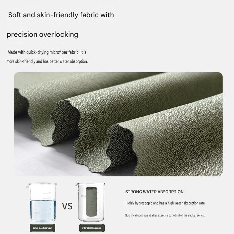 Black 50x100cm Portable Quick Dry Sports Towel - Ultra-Light Microfiber Cooling Towel with Waterproof Pouch, Fast Drying Sweat Absorbent Travel Gym Towel for Outdoor Fitness and Swimming