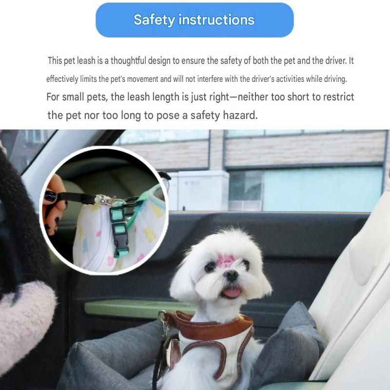 Grey Paw print pattern M Size 55x40cm Car pet bed -Oxford Linen Removable Washable Non-Slip Sofa Bed for Small Dogs Cats Indoor Travel Use