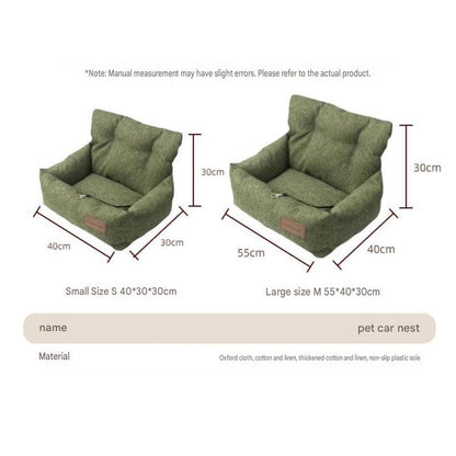 Grey Paw print pattern M Size 55x40cm Car pet bed -Oxford Linen Removable Washable Non-Slip Sofa Bed for Small Dogs Cats Indoor Travel Use