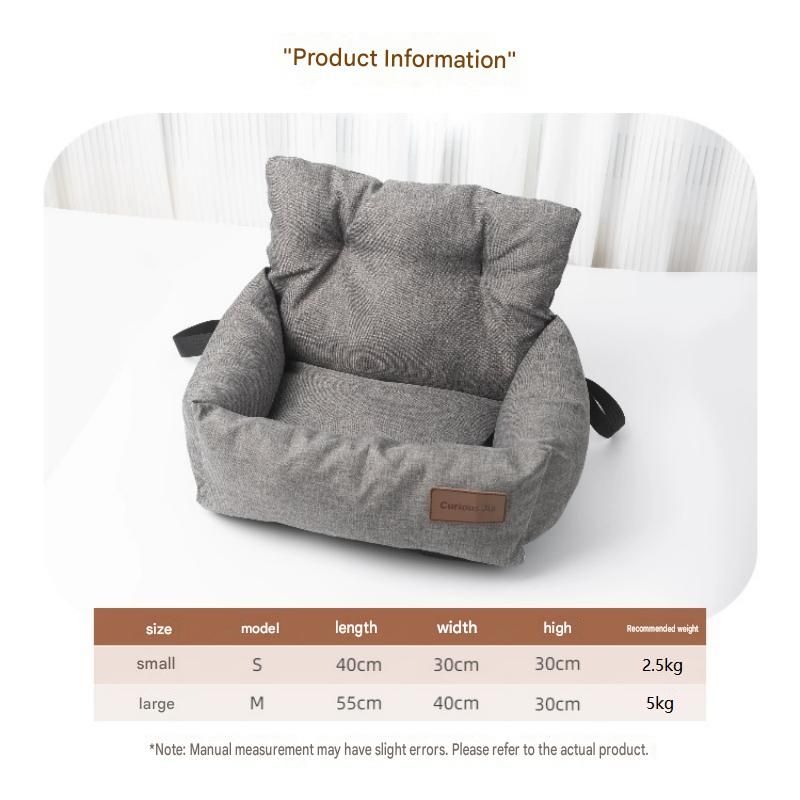 Blue M Size 55x40cm Car pet bed -Oxford Linen Removable Washable Non-Slip Sofa Bed for Small Dogs Cats Indoor Travel Use
