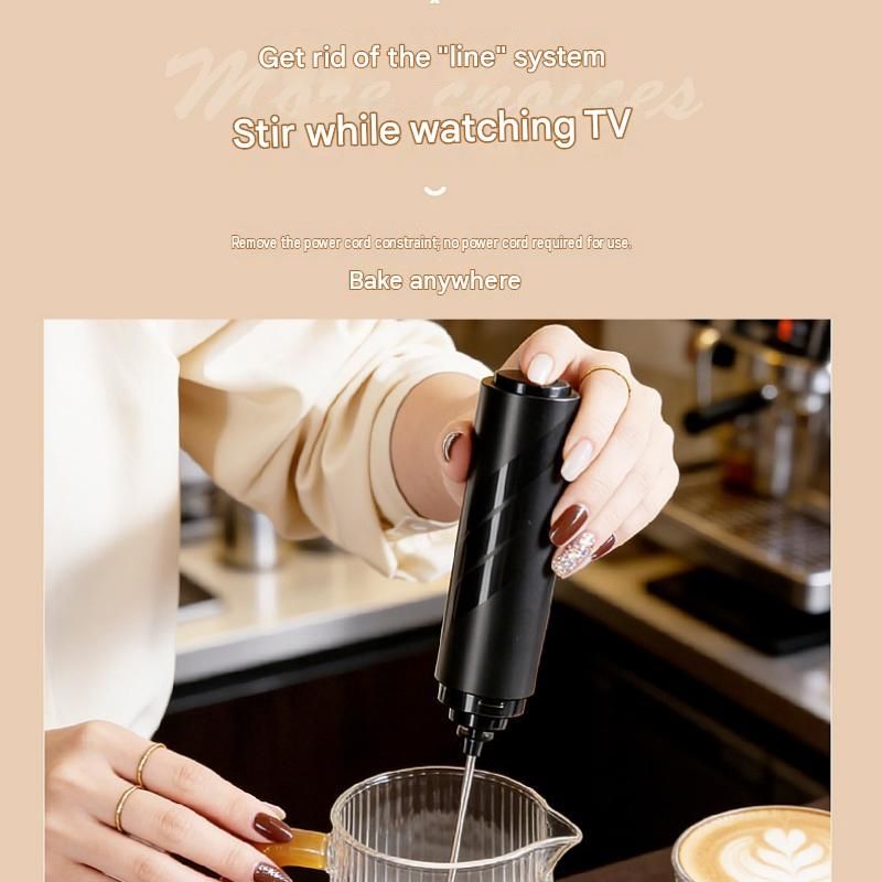 White Electric Milk Frother Handheld - 304 Stainless Steel and ABS - Detachable Whisk, Dustproof Cover, Quiet Operation, Battery Powered ï¼ˆBatteries not included productï¼‰ for Coffee Latte Matcha