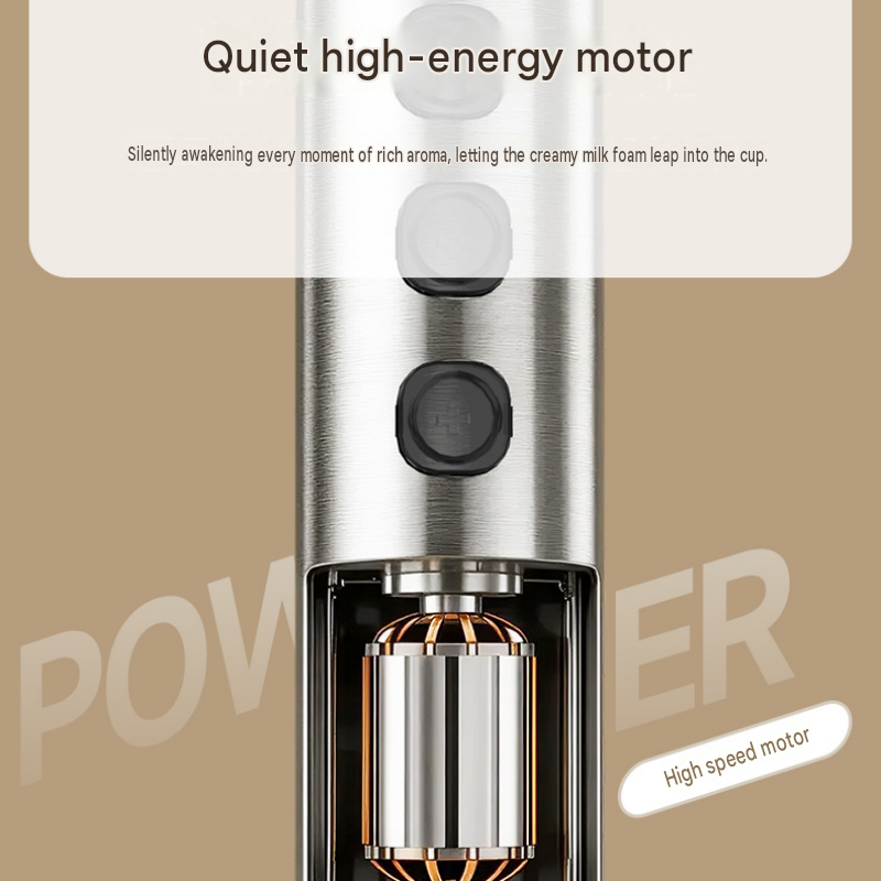Stainless Steel Electric Milk Frother Set - 3-Speed USB Rechargeable Handheld Mixer with 350ml Jug - Latte Art, Matcha, Cold Brew, Compact Kitchen Tool