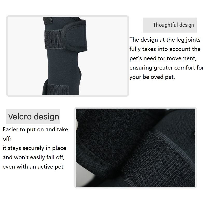 L  Size Dog Knee Brace and Leg Support Sleeve - Protective Wrap, Lightweight Anti Licking Cover for Walking and Supervised Daily Pet Care