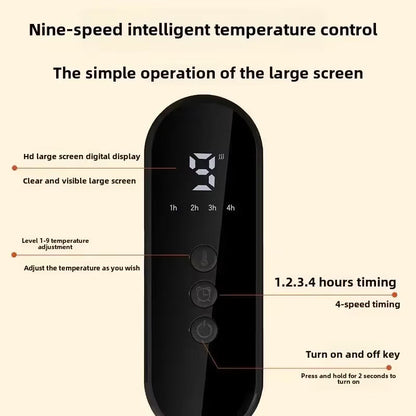Electric Heating Pad 43x84cm with 9 Heat Levels and 4 Timer Settings, Washable Full Body Heating Mat for Back, Waist, Legs and Shoulders