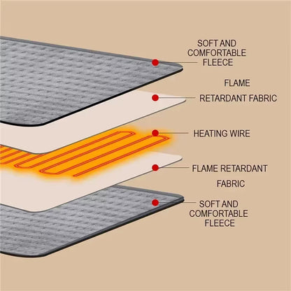 Electric Heating Pad 50*100cm with 9 Heat Levels and 4 Timer Settings, Washable Full Body Heating Mat for Back, Waist, Legs and Shoulders