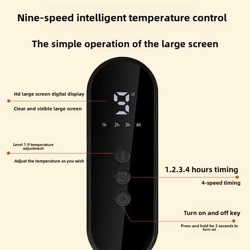 Electric Heating Pad 50*100cm with 9 Heat Levels and 4 Timer Settings, Washable Full Body Heating Mat for Back, Waist, Legs and Shoulders