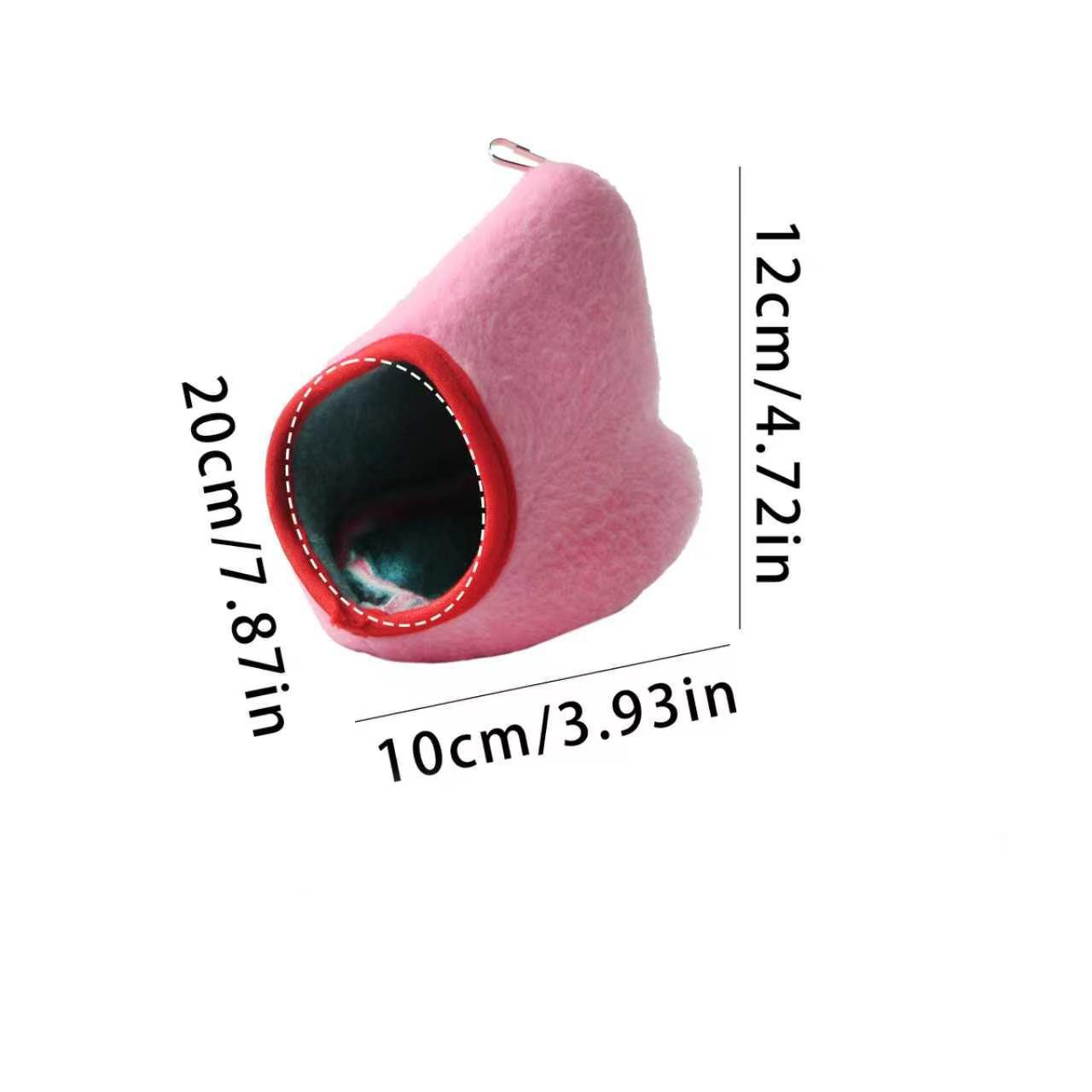 Pink Soft Cozy Hamster Bed Small Pet Sleeping Nest for Winter Guinea Pig, Hamster, Sugar Glider, Safe & Warm Hideaway