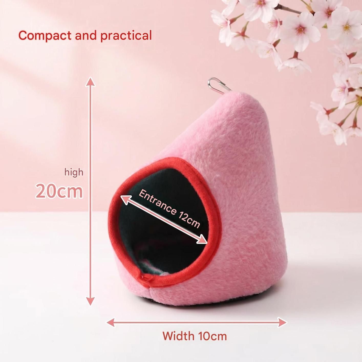 Blue Soft Cozy Hamster Bed Small Pet Sleeping Nest for Winter Guinea Pig, Hamster, Sugar Glider, Safe & Warm Hideaway