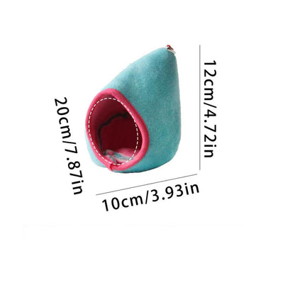 2-Pack (Pink+Blue) Hanging Hamster Cozy Nest Warm Fleece Bed for Winter Small Pet Sleep Hideaway
