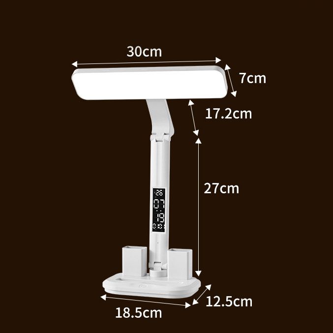 Black 360 Degree Rotating Tablet Stand and Foldable LED Desk Lamp Study Set Adjustable Reading Light with Display Screen Desktop Organiser for Students Home Office Learning