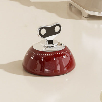 Red 60-Minute Magnetic Mechanical Kitchen Timer Countdown Clock for Cooking, Study, Productivity and Time Management