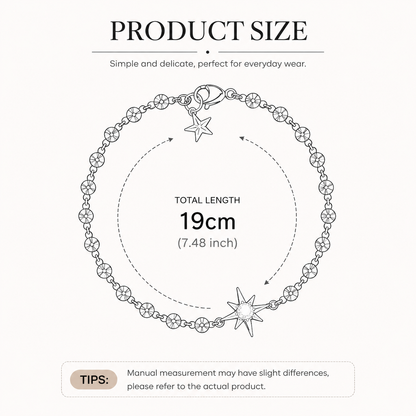 Gold Lucky Star Crystal Bracelet for Women Gold Plated Comet Star Charm Bracelet Delicate Everyday Jewellery Gift