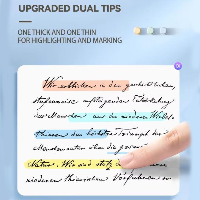 Pastel Dual Tip Highlighter Pen Set 5 Colours with Storage Case, Macaron Mildliner Marker Pens for Study Notes Journaling Planning and Office Use
