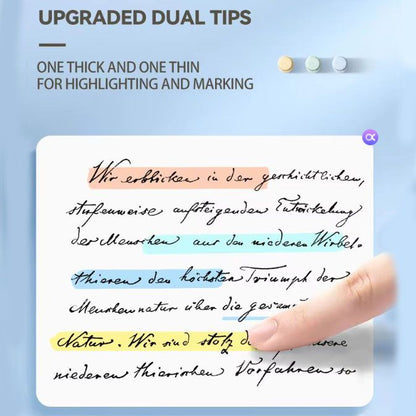 Pastel Dual Tip Highlighter Pen Set 5 Colours with Storage Case, Macaron Mildliner Marker Pens for Study Notes Journaling Planning and Office Use