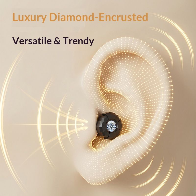 Green Luxury Diamond-Encrusted Noise Reduction Earplugs with Anti-Lost Lanyard - Soft Silicone Sleep & Study Ear Plugs for Comfortable Silence