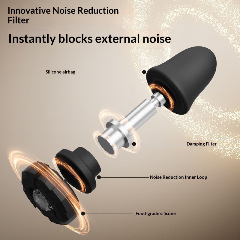 Pink Luxury Diamond-Encrusted Noise Reduction Earplugs with Anti-Lost Lanyard - Soft Silicone Sleep & Study Ear Plugs for Comfortable Silence