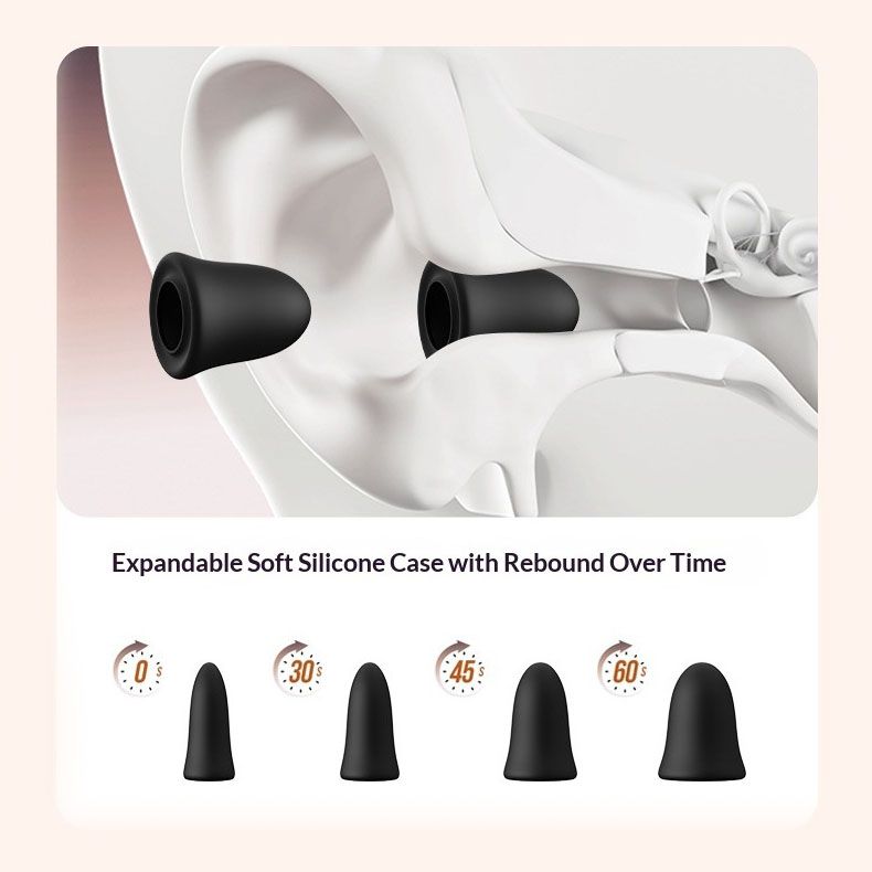 Pink Luxury Diamond-Encrusted Noise Reduction Earplugs with Anti-Lost Lanyard - Soft Silicone Sleep & Study Ear Plugs for Comfortable Silence