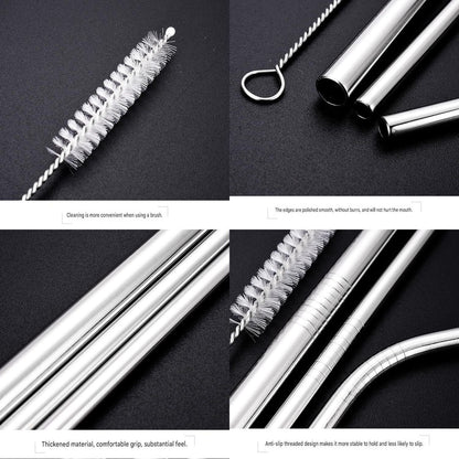 Gray 304 Stainless Steel Magnetic Hanging Water Bottle Set, 12.17 oz Reusable Drinking Bottle, Comes with 4 Stainless Steel Straws, Cleaning Brush, Storage Bag and Magnetic Plate