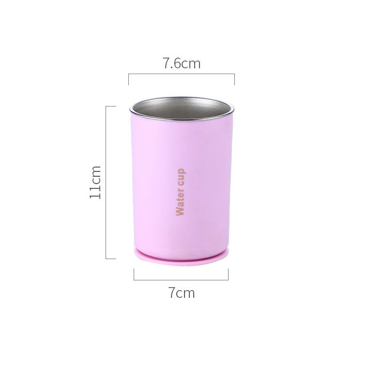 Pink 304 Stainless Steel Magnetic Hanging Water Bottle, 12.17 oz Double-Wall Insulated Coffee/Milk Cup with Magnetic Coaster