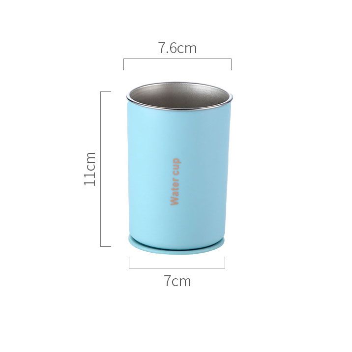 Blue 304 Stainless Steel Magnetic Hanging Water Bottle, 12.17 oz Double-Wall Insulated Coffee/Milk Cup with Magnetic Coaster