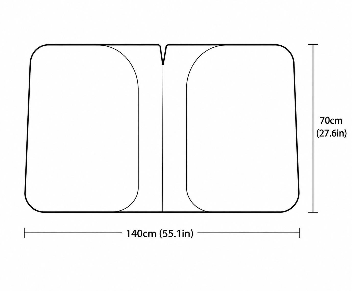 Car windshield sun visor, 55.1 x 27.6 inches, foldable windshield sun visor, UV protection, heat insulation, titanium silver sun visor cover.