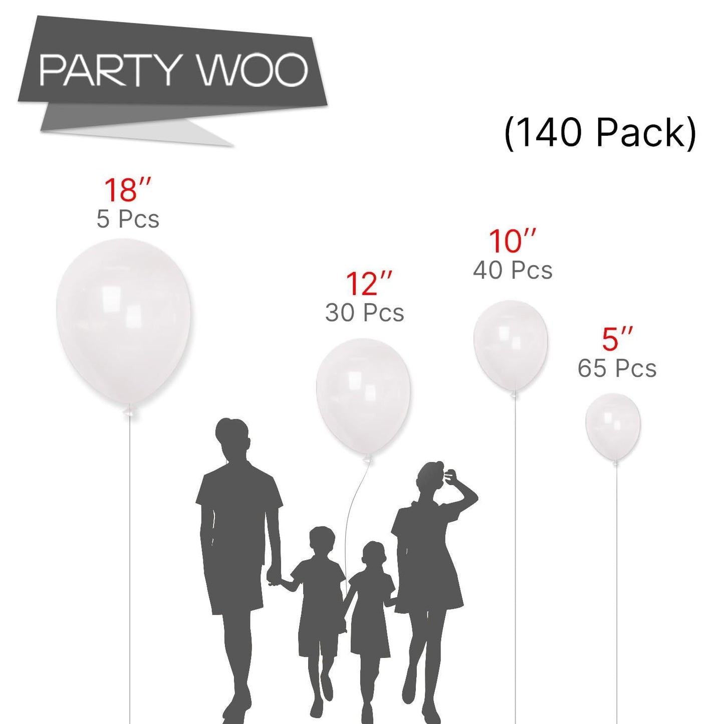 140PCS Transparent Balloon Garland Kit Latex Balloon Arch Set for Birthday Wedding Party Decoration Transparent Party Balloon Arch Kit with Multiple Sizes