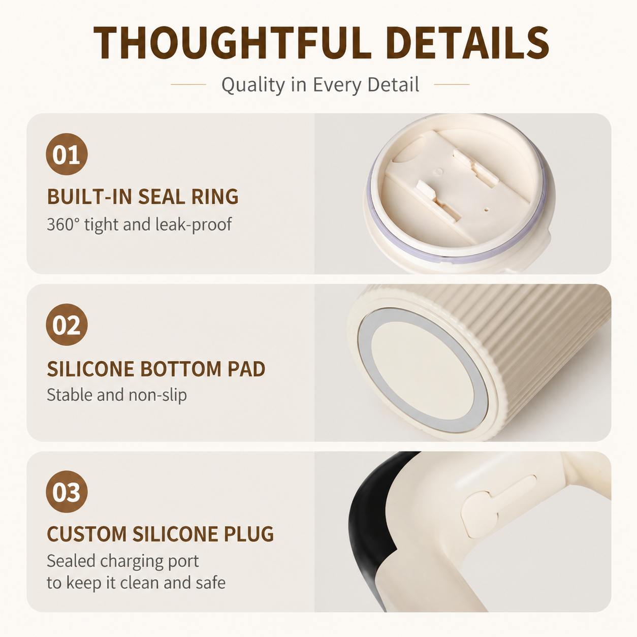 White Self Stirring Coffee Mug Electric Temperature Display Cup 14.4cm (5.67in) Stainless Steel Insulated Travel Mug with 3-Piece Stainless Steel Straw Set for Coffee Milk Protein Shakes