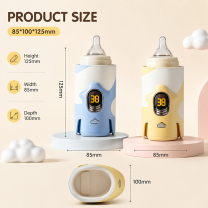 Blue Automatic Stirring Coffee Mug 400ml USB Rechargeable Magnetic Mixing Tumbler with Smart Temperature Display Splash Resistant Lid Portable Coffee Cup for Home Office Travel Gym