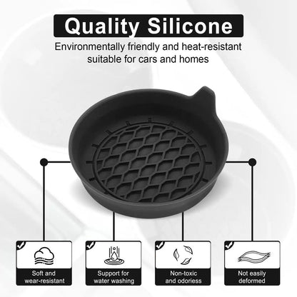 4 Pack Silicone Car Cup Holder Coaster Set â€“ Anti-Slip Heat Resistant Car Cup Mats, Universal Car Interior Drink Pad Accessories