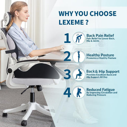 Memory Foam Seat Cushion & Lumbar Support Pillow Set â€“ Ergonomic Office Chair & Car Seat Pad for Lower Back Pain Relief, Hip & Back Comfort