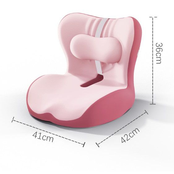Ergonomic Memory Foam Seat Cushion with Pink Support Integrated One Piece Design Pressure Relief Chair Cushion Black for Office Car Home Use
