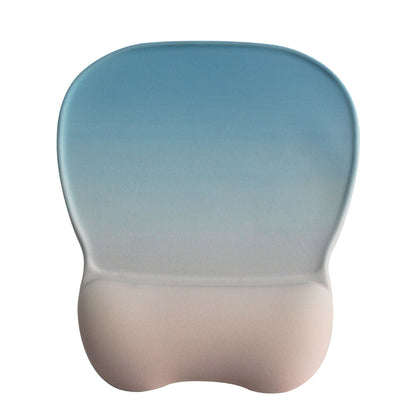 Gradient Light Blue silicone wrist rest with 20-in-1 electronics cleaning kit - portable multi-functional brush set, ergonomic mouse pad, suitable for office and travel.