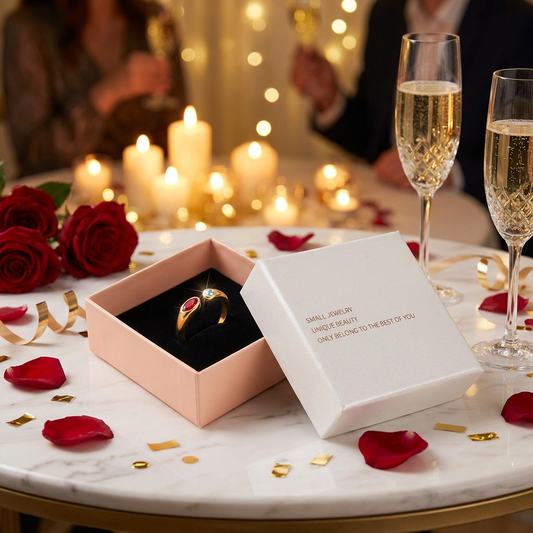 Adjustable Birthstone(January) Open Ring Set 18K Gold Plated Stainless Steel Minimalist Dainty Stackable Gemstone Rings Personalized Jewelry Gift Box Included Everyday Wear Gift