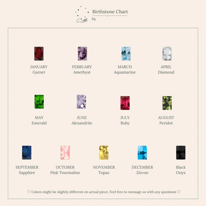 Adjustable Birthstone(September) Open Ring Set 18K Gold Plated Stainless Steel Minimalist Dainty Stackable Gemstone Rings Personalized Jewelry Gift Box Included Everyday Wear Gift